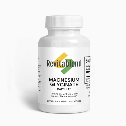 Magnesium Glycinate - Benefits Anxiety, Sleep & More - 275mg, 90 Capsules